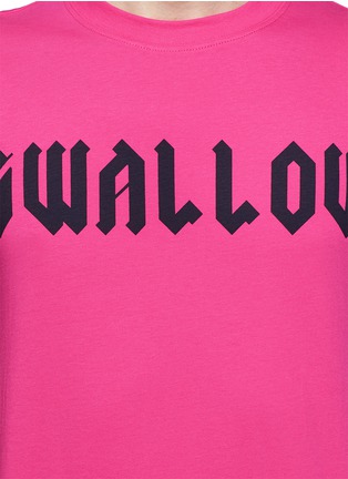 Detail View - Click To Enlarge - MC Q - 'Swallow' print cotton T-shirt
