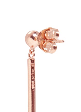 Detail View - Click To Enlarge - MARIA BLACK - 'Asymmetric Orbit' rose gold silver stud drop earrings