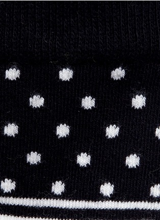 Detail View - Click To Enlarge - HAPPY SOCKS - Cube and polka dot kids socks 2-pair pack