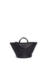 Main View - Click To Enlarge - 71172 - 'Rosalia' mini woven effect leather trapeze tote