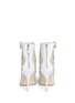 Back View - Click To Enlarge - SOPHIA WEBSTER - 'Selina' crystal embellished dot mesh satin sandal booties