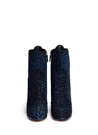 Front View - Click To Enlarge - SOPHIA WEBSTER - 'Kendra' crystal embellished heel Baroque leather boots
