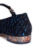 Detail View - Click To Enlarge - SOPHIA WEBSTER - 'Renee' crystal embellished heel Baroque leather Mary Jane flats