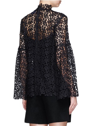Back View - Click To Enlarge - MACGRAW - Bell sleeve guipure lace top