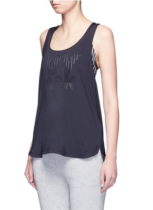 Front View - Click To Enlarge - IVY PARK - Lasercut logo performance racerback tank top