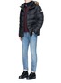 Figure View - Click To Enlarge - MONCLER - 'Cluny' detachable coyote fur hood down jacket