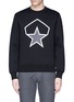 Main View - Click To Enlarge - MONCLER - Taped star cotton neoprene sweatshirt