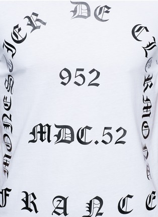 Detail View - Click To Enlarge - MONCLER - 'Maglia' typography print cotton T-shirt
