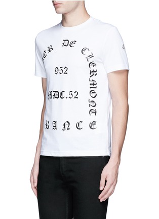 Front View - Click To Enlarge - MONCLER - 'Maglia' typography print cotton T-shirt