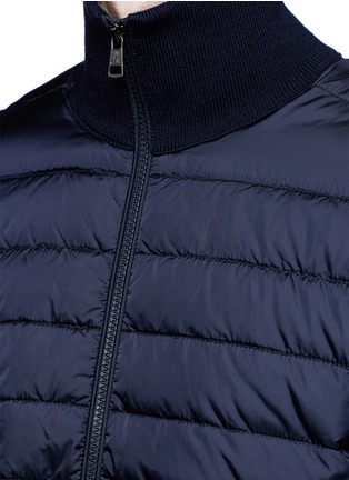 Detail View - Click To Enlarge - MONCLER - 'Maglione Tricot' down front zip cardigan