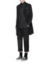 Figure View - Click To Enlarge - COMME DES GARÇONS HOMME - Stripe patchwork garment dyed cotton blend pants