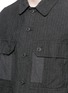 Detail View - Click To Enlarge - COMME DES GARÇONS HOMME - Stripe garment dyed cotton blend field jacket