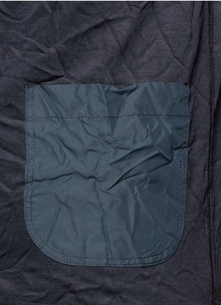 Detail View - Click To Enlarge - COMME DES GARÇONS HOMME - Crinkle ramie-linen piqué cardigan