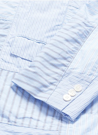  - COMME DES GARÇONS HOMME - Stripe patchwork soft cotton blazer