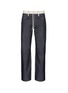 Main View - Click To Enlarge - COMME DES GARÇONS HOMME - Contrast drawstring waist cotton-linen jeans