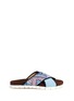 Main View - Click To Enlarge - MSGM - Beaded suede slide sandals