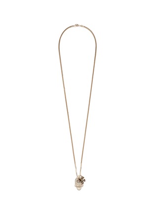 Main View - Click To Enlarge - ALEXANDER MCQUEEN - Butterfly skull Swarovski crystal necklace