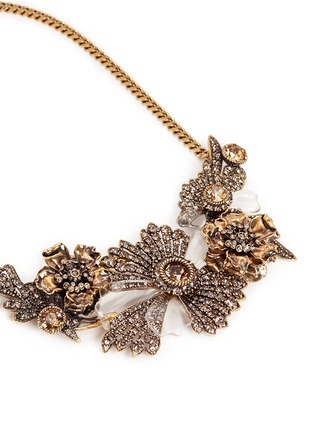 Detail View - Click To Enlarge - ALEXANDER MCQUEEN - Swarovski crystal floral statement necklace