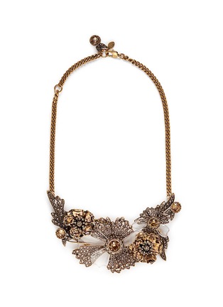 Main View - Click To Enlarge - ALEXANDER MCQUEEN - Swarovski crystal floral statement necklace