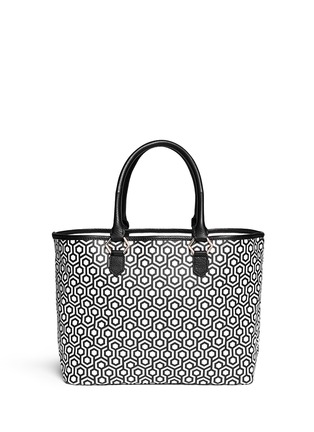 Main View - Click To Enlarge - MISCHA - 'Shopper' hexagon print coated canvas tote