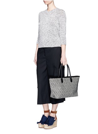 Figure View - Click To Enlarge - MISCHA - 'Shopper' hexagon print coated canvas tote