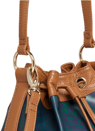 Detail View - Click To Enlarge - MISCHA - 'Mini' Glen plaid print coated canvas bucket bag