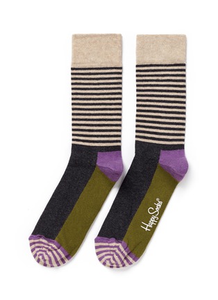 Main View - Click To Enlarge - HAPPY SOCKS - Half Stripe socks