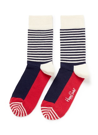 Main View - Click To Enlarge - HAPPY SOCKS - Half Stripe socks