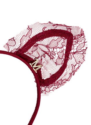 Detail View - Click To Enlarge - MAISON MICHEL - 'Heidi' cat ear Chantilly lace headband