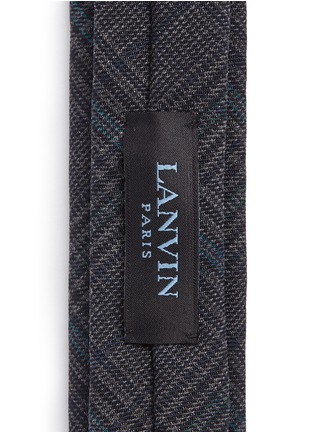 Detail View - Click To Enlarge - LANVIN - Plaid fleece wool tie