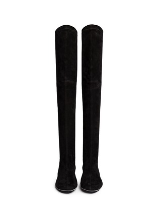 Figure View - Click To Enlarge - CLERGERIE - 'Fetej' stretch suede thigh high boots