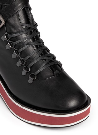 Detail View - Click To Enlarge - CLERGERIE - 'Irma' platform leather combat ankle boots