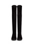 Figure View - Click To Enlarge - CLERGERIE - 'Natuj' stretch suede wedge thigh high boots