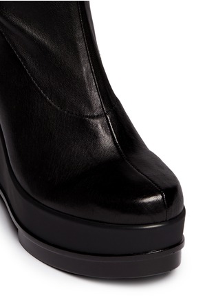 Detail View - Click To Enlarge - CLERGERIE - 'Sostij' stretch leather wedge knee high boots