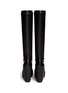 Back View - Click To Enlarge - CLERGERIE - 'Sostij' stretch leather wedge knee high boots