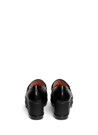 Back View - Click To Enlarge - CLERGERIE - 'Yokolej' leather wedge platform loafers