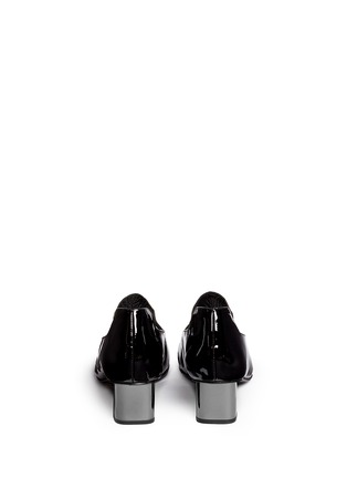 Back View - Click To Enlarge - CLERGERIE - 'Patsy' metal block heel patent leather loafers