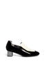 Main View - Click To Enlarge - CLERGERIE - 'Patsy' metal block heel patent leather loafers