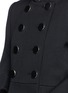 Detail View - Click To Enlarge - ALEXANDER MCQUEEN - Petal sleeve double breasted wool twill jacket