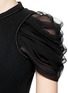 Detail View - Click To Enlarge - ALEXANDER MCQUEEN - Ruched silk crepon sleeve dress