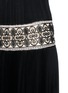 Detail View - Click To Enlarge - ALEXANDER MCQUEEN - Lace embroidery panel plissé pleat silk skirt