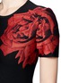 Detail View - Click To Enlarge - ALEXANDER MCQUEEN - Rose jacquard knit flare dress