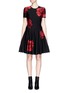 Main View - Click To Enlarge - ALEXANDER MCQUEEN - Rose jacquard knit flare dress