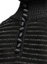 Detail View - Click To Enlarge - ALEXANDER MCQUEEN - Lurex stripe Victoriana neck knit dress