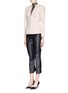 Figure View - Click To Enlarge - ALEXANDER MCQUEEN - Rose jacquard cropped pants