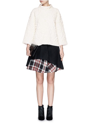 Figure View - Click To Enlarge - ALEXANDER MCQUEEN - Rose quilted wool knit sweater