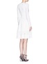 Back View - Click To Enlarge - ALEXANDER MCQUEEN - Smock frill dense knit flare dress
