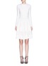 Main View - Click To Enlarge - ALEXANDER MCQUEEN - Smock frill dense knit flare dress