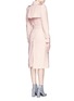 Back View - Click To Enlarge - ALEXANDER MCQUEEN - Belted wool blend trench coat