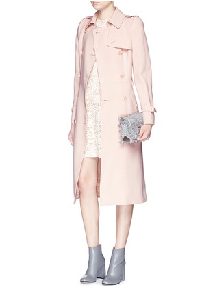 Figure View - Click To Enlarge - ALEXANDER MCQUEEN - Belted wool blend trench coat